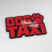 Badge de voiture acrylique 3D Dog Taxi_3