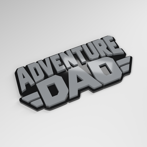 Badge Auto en Acrylique 3D Adventure Dad_1