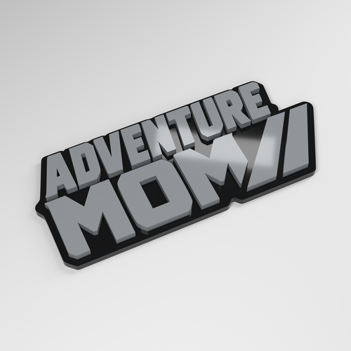 Badge de voiture acrylique 3D Adventure Mom