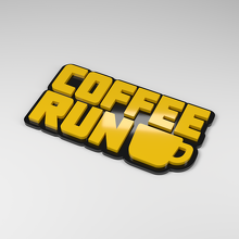 Badge de voiture acrylique Coffee Run 3D_2