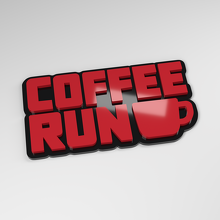 Badge de voiture acrylique Coffee Run 3D_3
