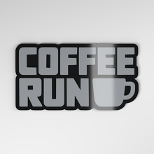 Badge de voiture acrylique Coffee Run 3D_4