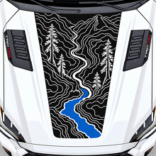 Autocollant en vinyle capot TRD Pro Forest River pour Toyota Sequoia III (XK80) 2022-présent_2