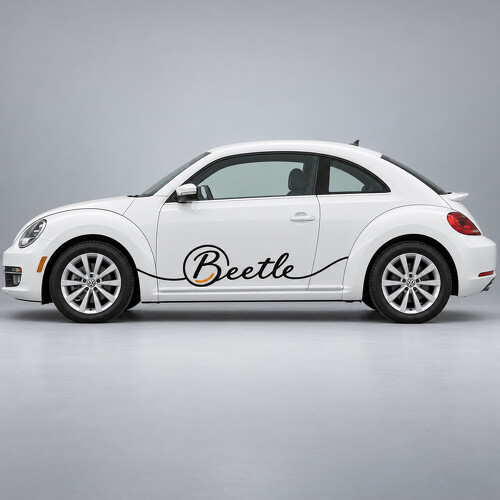 Autocollant vinyle script rondel latéral pour Volkswagen Beetle 2013_1