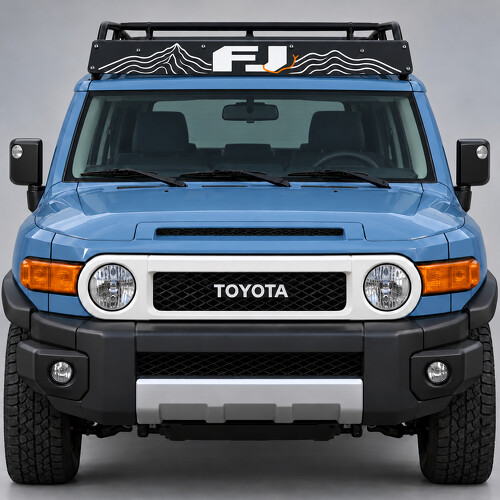 Autocollant vinyle déflecteur d'air pour galerie de toit Contour Horizon pour Toyota FJ Cruiser 2014_1