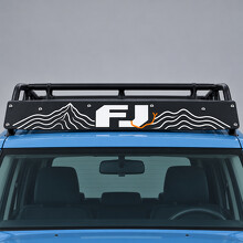 Autocollant vinyle déflecteur d'air pour galerie de toit Contour Horizon pour Toyota FJ Cruiser 2014_2