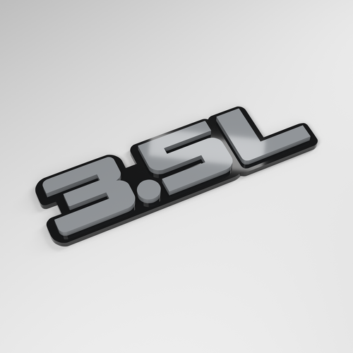 Badge de voiture 3D acrylique 3.5L_1