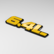 Badge de voiture 3D en acrylique 6,4L_2