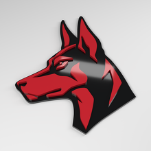 Badge de voiture acrylique 3D Doberman_3