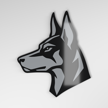 Badge de voiture acrylique 3D Doberman_4