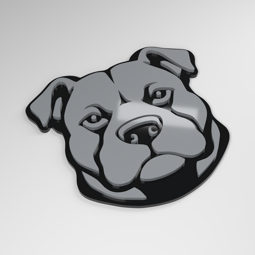 Badge de voiture acrylique 3D Pit Bull_1