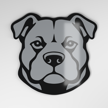 Badge de voiture acrylique 3D Pit Bull_4
