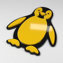 Badge de voiture acrylique 3D Penguin_2