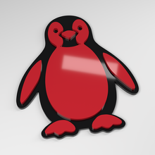 Badge de voiture acrylique 3D Penguin_3