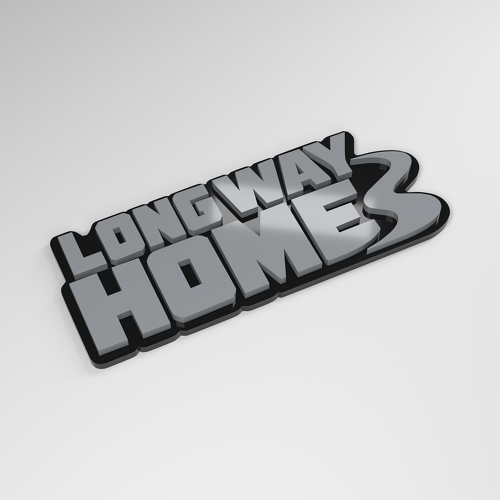 Badge de voiture en acrylique 3D Long Way Home_1