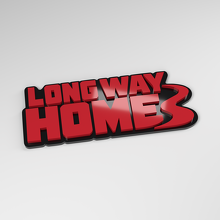 Badge de voiture en acrylique 3D Long Way Home_3