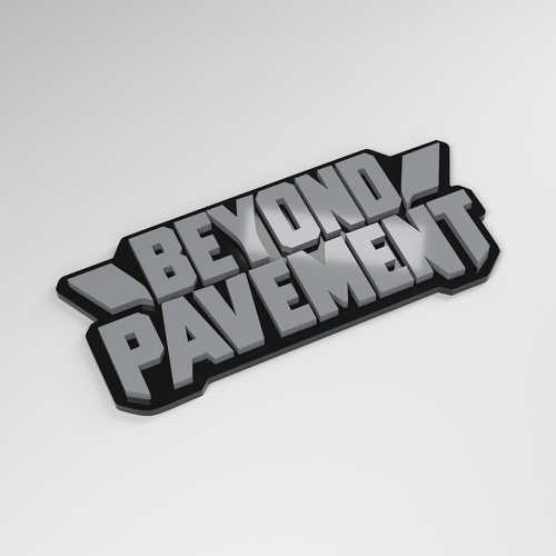 Badge de voiture acrylique 3D Beyond Pavement_1