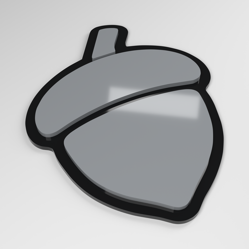Badge de voiture en acrylique 3D Acorn_1