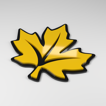 Badge de voiture en acrylique 3D Feuille d'érable_2
