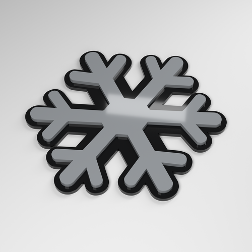 Badge de voiture en acrylique 3D Flocon de neige_1