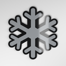 Badge de voiture en acrylique 3D Flocon de neige_4