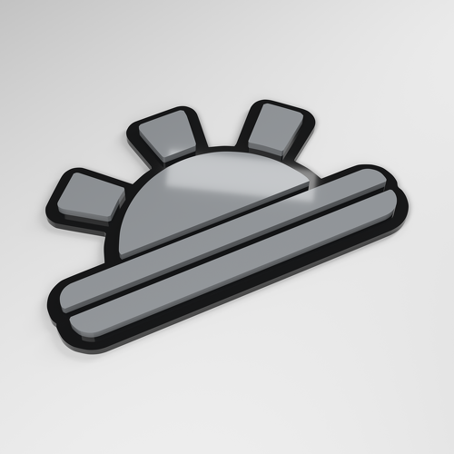 Badge de voiture en acrylique 3D Sunrise_1