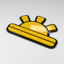 Badge de voiture en acrylique 3D Sunrise_2