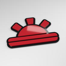 Badge de voiture en acrylique 3D Sunrise_3