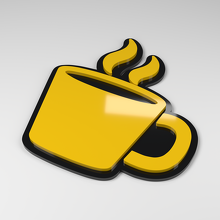 Badge de voiture acrylique 3D tasse de café_2