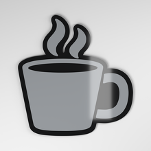 Badge de voiture acrylique 3D tasse de café_4