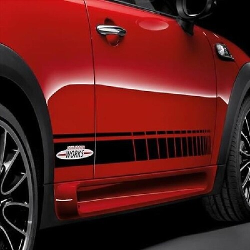 Kit d'autocollants vinyle bandes latérales John Cooper Works pour Mini Cooper R56 F56
