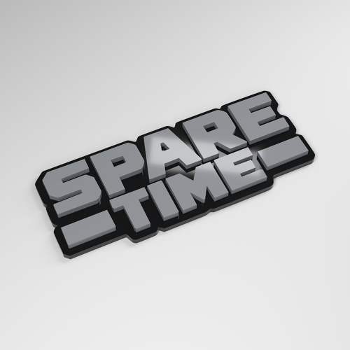 Badge de voiture en acrylique 3D Spare Time_1