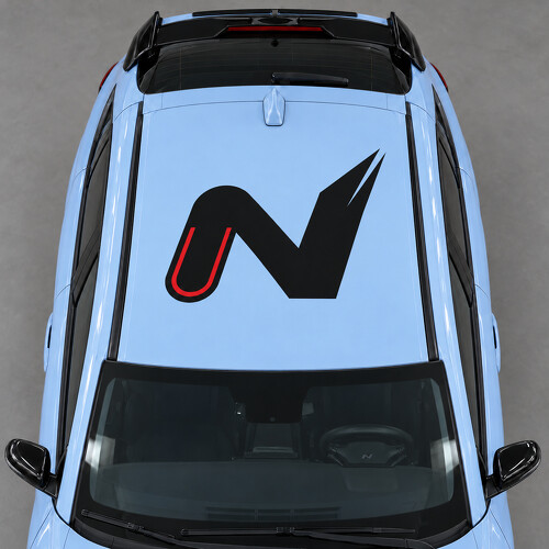 Autocollant en vinyle N Apex Roof pour Hyundai Kona N 2022_1