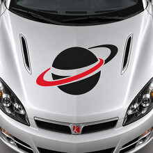 Autocollant en vinyle Orbital Horizon pour capot Saturn Sky Red Line 2007–2009_2