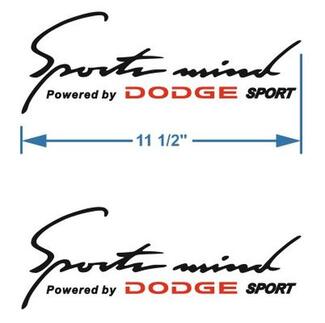 2 Autocollant Sports Mind Powered by DODGE