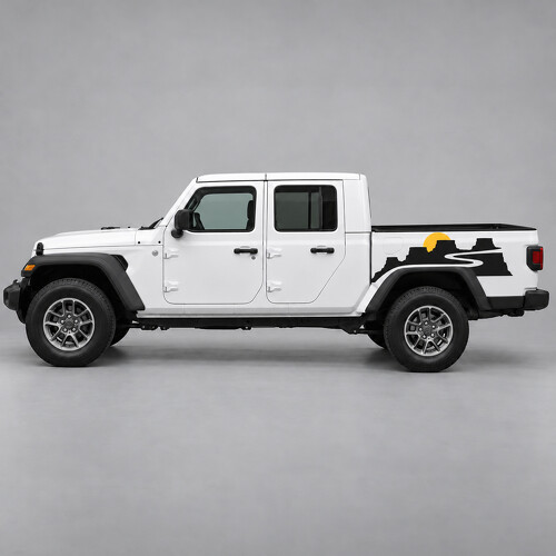 Autocollant Vinyle Canyon Switchbacks pour Flanc de Caisse Jeep Gladiator Sport JT 2020–2026_1
