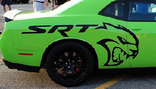 Ensemble de décalcomanies latérales en vinyle style SRT Hellcat pour Dodge Challenger