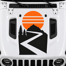 Autocollant Vinyle Switchback Sundisc pour Capot Jeep Wrangler Unlimited Rubicon JL 2018–2026_2
