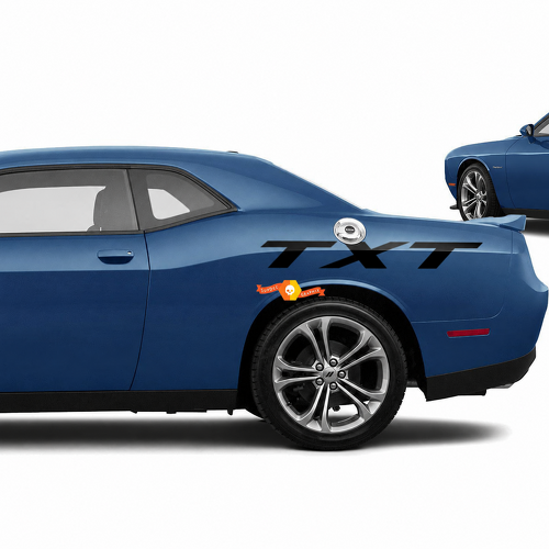 Custom Text Bold Lettering Aile arrière Autocollant vinyle pour Dodge Challenger Hellcat