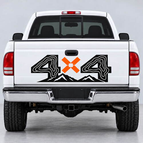 Autocollant en vinyle contour pour hayon quatre roues pour Dodge Dakota Sport 4x4 Club Cab AN 1997–2004