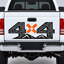 Autocollant en vinyle contour pour hayon quatre roues pour Dodge Dakota Sport 4x4 Club Cab AN 1997–2004_2