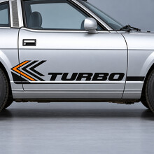 Autocollant Vinyle Chevron Turbo Rayures Latérales pour Portière pour Datsun 280ZX Turbo S130 Coupé T-Top 2 Places 1982_2