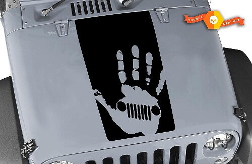 Autocollant en vinyle de capot pour calandre noire Jeep Wrangler