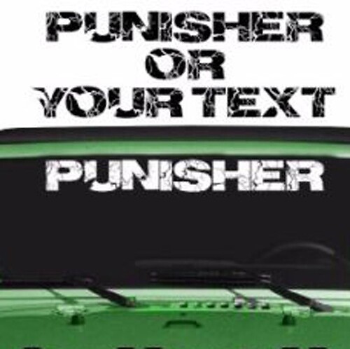 Autocollant en vinyle pour pare-brise usé Punisher pour Jeep