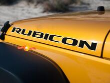Kit d'autocollants en vinyle avec lettrage Rubicon pour capot de Jeep Rubicon_2