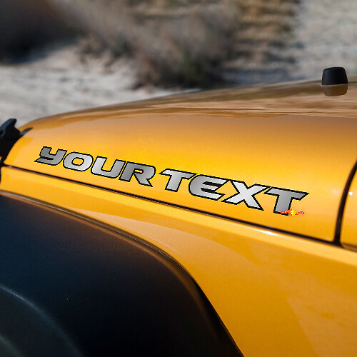 Autocollant en vinyle lettres chrome pour capot Jeep Wrangler