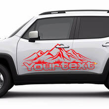 Autocollants vinyle latéraux style montagnes pour Jeep Renegade 3