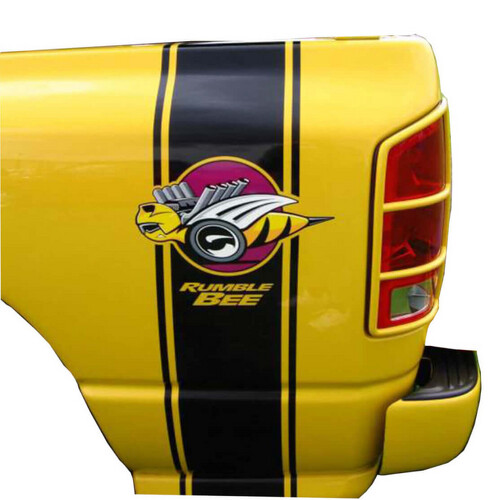 Autocollants pour camion Rumble Bee uniquement côté conducteur Dodge RAM + abeilles bonus gratuites
