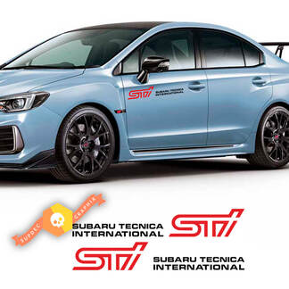 2X STI Subaru Tecnica International Dors Couverture Vinyle Autocollants Autocollants