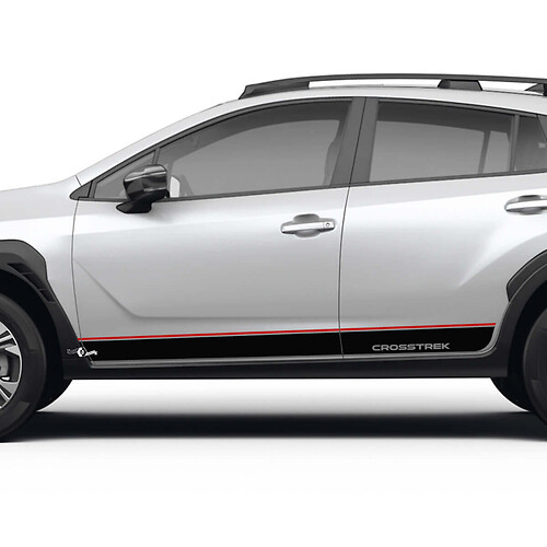 Bandes de portes latérales Rocker Panel pour Subaru Crosstrek Autocollants en vinyle Stickers Graphiques 2 couleurs
